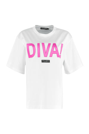 T-shirt con patch Diva-0
